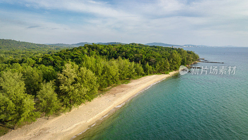 Phu Quoc越南翁朗海滩全景